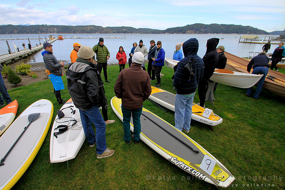 Small group of racers